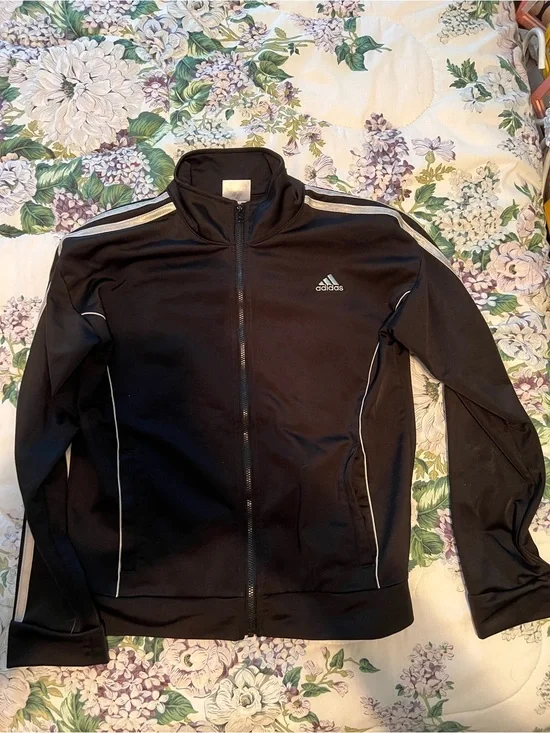 adidas girls Essentials Warm-Up 3-Stripes Track Jacket Size 16