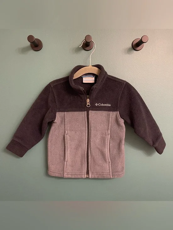 Columbia Kids Two-Tone Fleece Jacket - Black & Gray