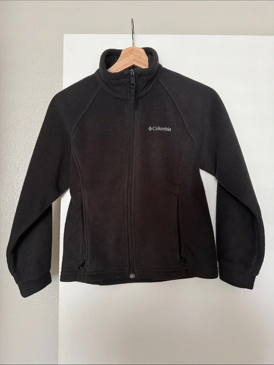 Columbia Youth Black Full-Zip Fleece Jacket