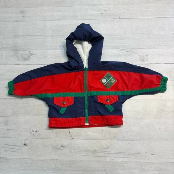 Vintage‎ weather tamer baby colorblock baseball jacket 12 months