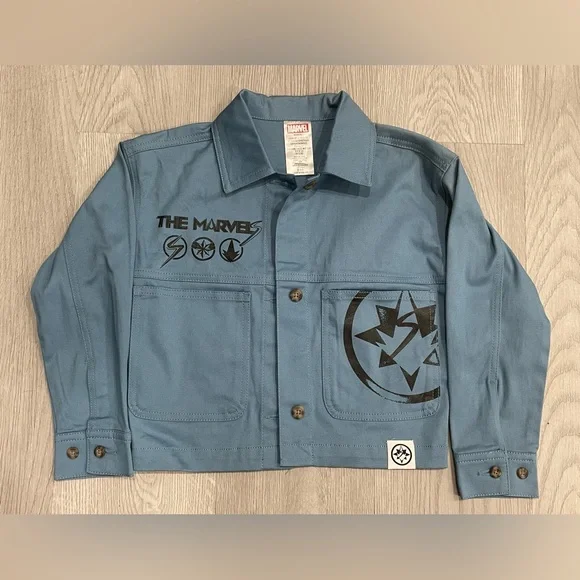 NWOT Walt Disney Parks The Marvels Blue‎ Girls Jacket  in Size 5/6