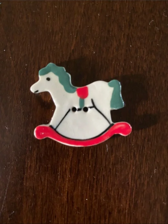 Mill Hill Holiday Rocking Horse Button