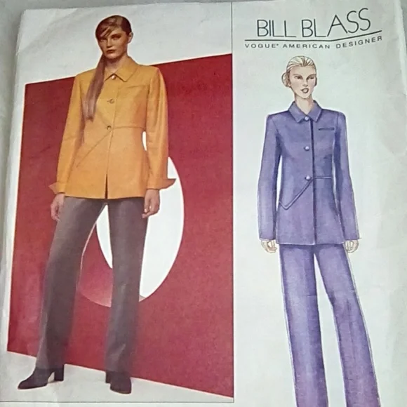 VOGUE Bill Blass Jacket Pants 8-10-12
