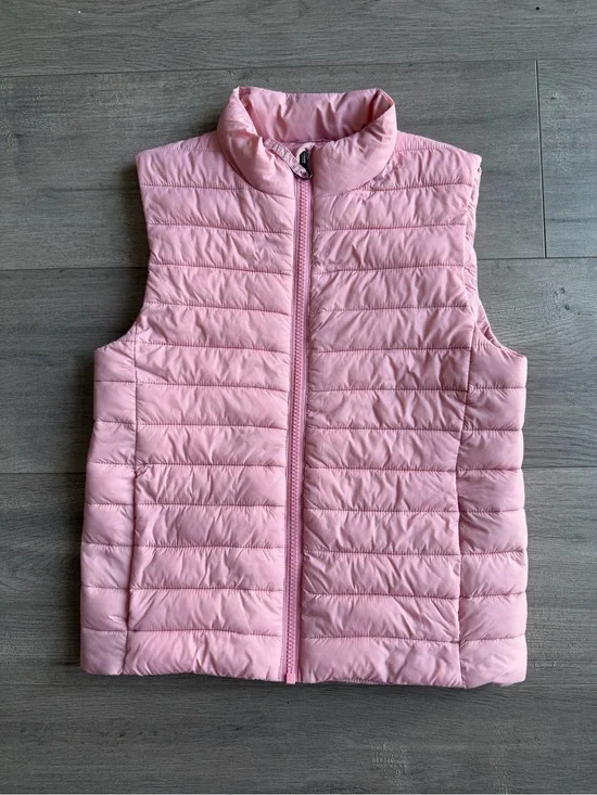Lands End insulated puffer vest - size small (8) - muted pink