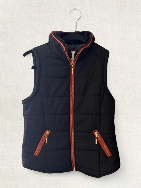 Copper Key Black Kids Vest with Orange Trim