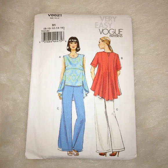 VOGUE 8821 Misses Tunic & Pants Size 8-10-12-14-16