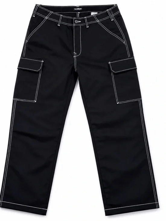 True Religion Cargo Pants Black White Stitch Men’s Size 36 New With Tags