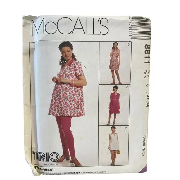 McCALL'S 8811 Maternity Romper Leggings Sewing‎ Pattern Size 10-12-14