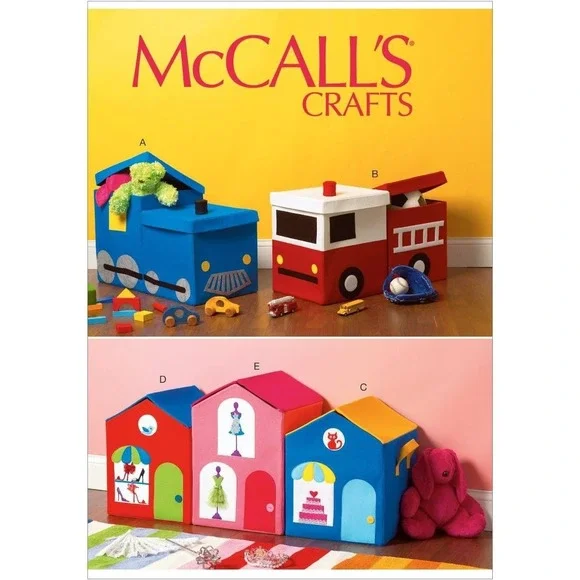 McCalls Sewing Pattern 6806‎ Toy Storage Bins Boxes Child