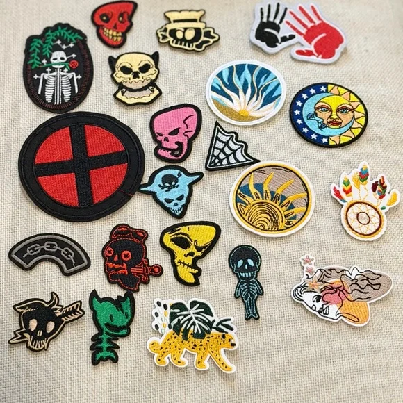21 Iron On Patch Mixed Lot. Themes: Boho | Edgy | Celestial | Botanical