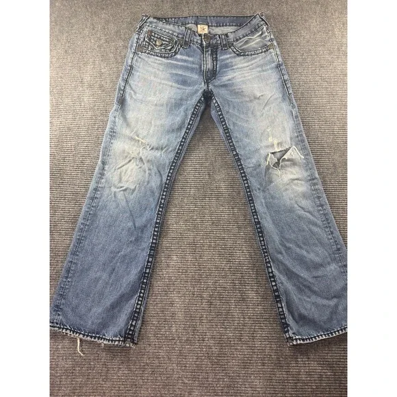 Vintage True Religion Billy Super T Jeans Mens 36x32 Bootcut Blue USA Made Y2K