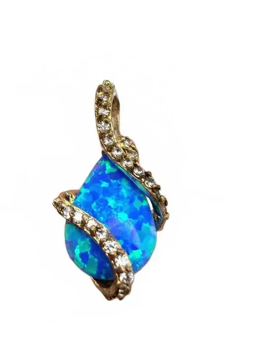 Montana Silversmith Blue Opal Pendant Silver