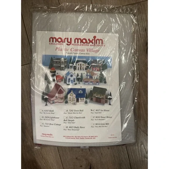 Mary Maxim Ice House Musical Village‎ Needlepoint Kit 9017