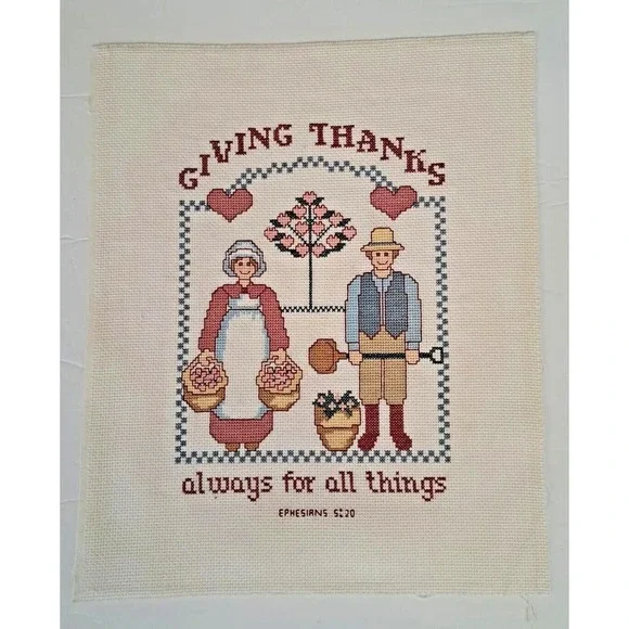 Thanksgiving Completed Cross-stitch 