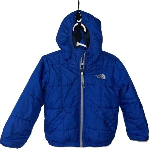 The North Face Blue Kids' Reversible Full-Zip Hooded Jacket Size 3T