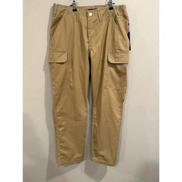True Religion Cargo Pants Men's 32 Travertine Cotton Relaxed Fit Utility Pockets