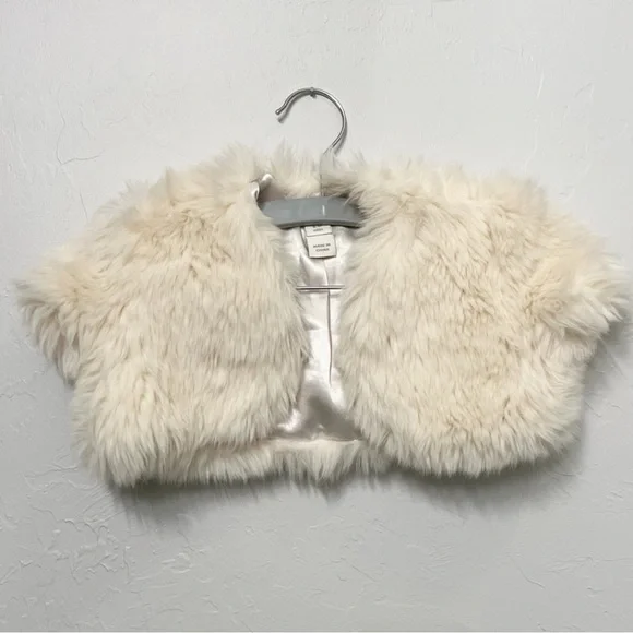 Monsoon London Toddler Baby Girl Cream Formal Shrug Size 6-12 Months