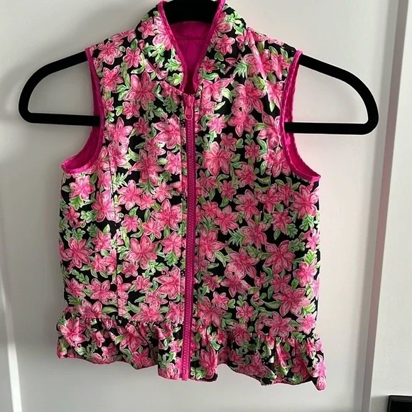 Lilly Pulitzer Small (4/5) Reversible Quilted Puffer Vest