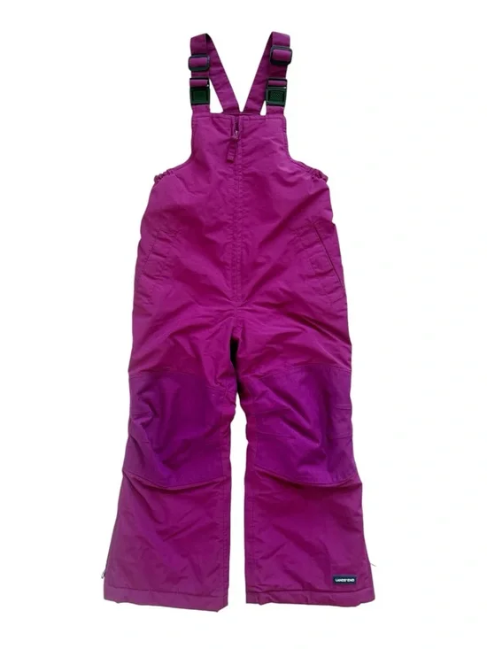 Lands’ End Grow-A-Longs Snow Bib Pink Size 4