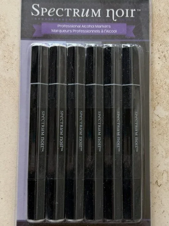 Spectrum Noir COOL GREYS Set of 6 Professional Alcohol Markers Pens Double Ended