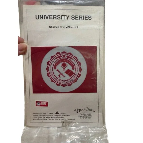 HappenChance Miami University Ohio Counted Cross Stitch Kit Vintage Sealed
