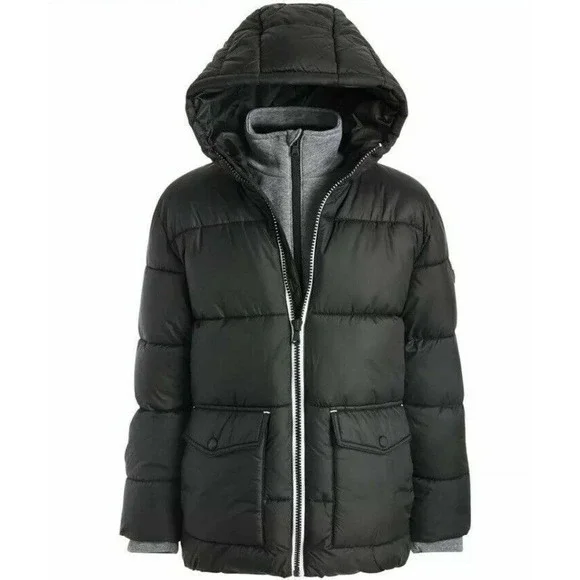 Michael Kors Toddler‎ Boys Hooded Puffer Jacket black Size 2t 2