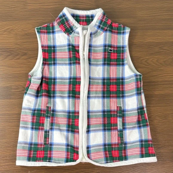 crown & ivy‎ Plaid Kids Vest - Red, Green, Blue, White