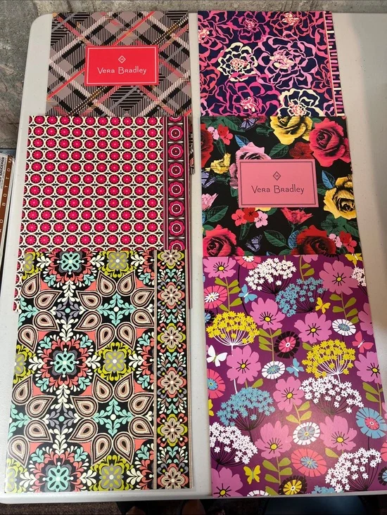 Vera Bradley Lot of 6 Pocket Folders matches Purses Bags