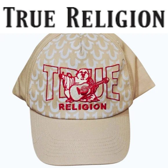 True Religion‎ Buddha Logo Snap Back Cap- Travertine