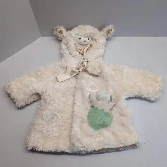 Gund‎ Baby Lamb Costume Sweater Satin Lined Rattle Pocket