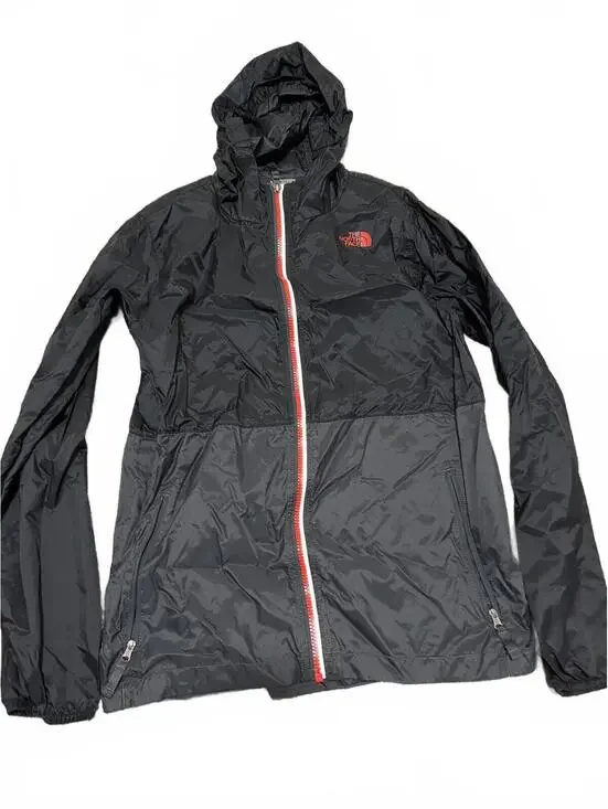 The North Face Boys Black Hooded Windbreaker Jacket XL