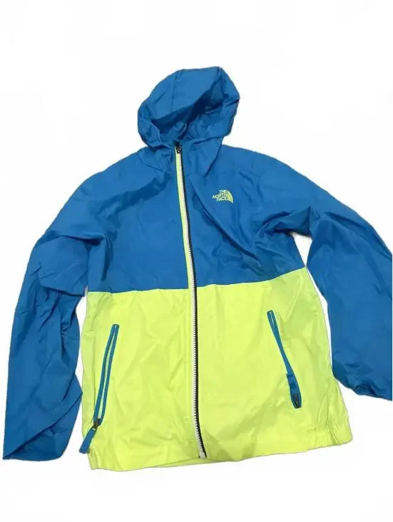 The North Face Boys Medium Blue Yellow Windbreaker Jacket