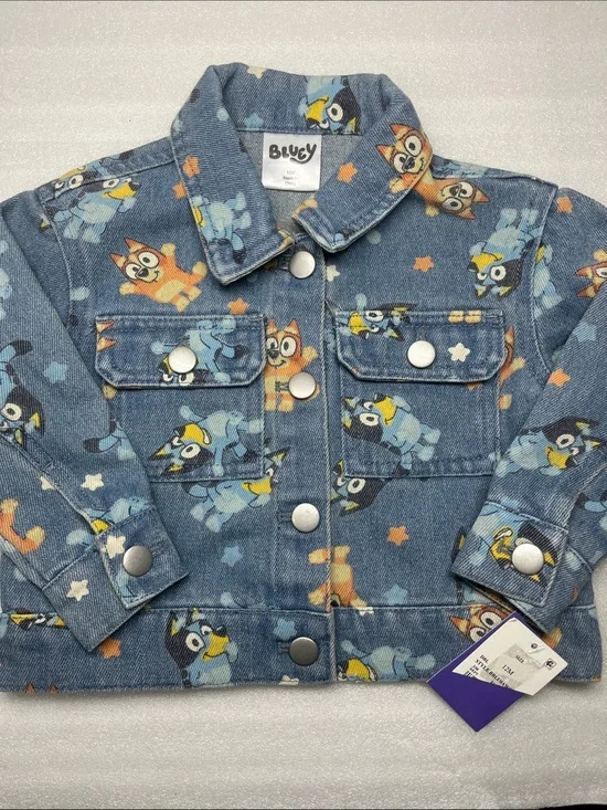 Bluey Denim Jacket 12 Months New