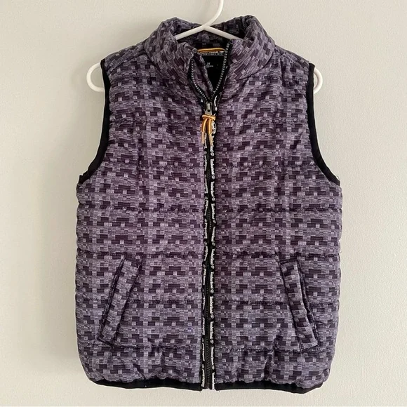 Timberland Charcoal Patterned Toddler Puffer Vest