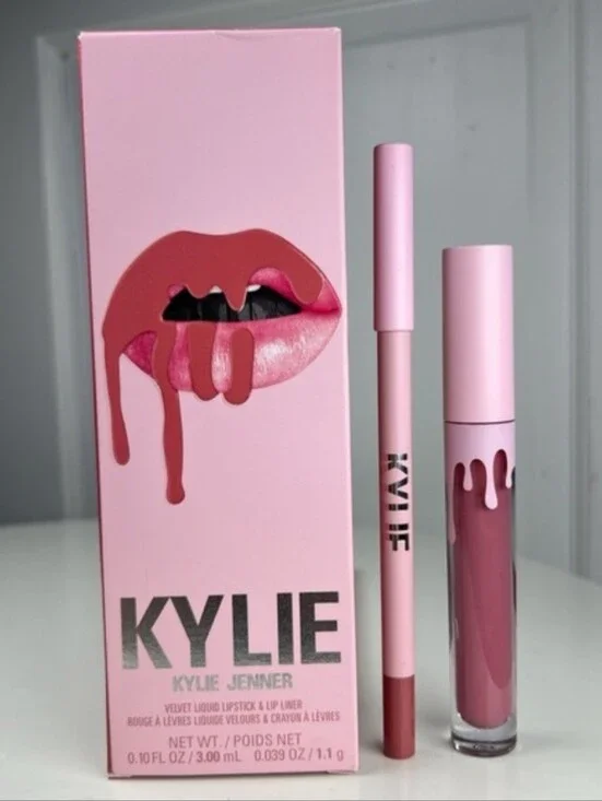 2 Kylie Lip Kit Lip Gloss & Pencil Duo (Pink, Rose)