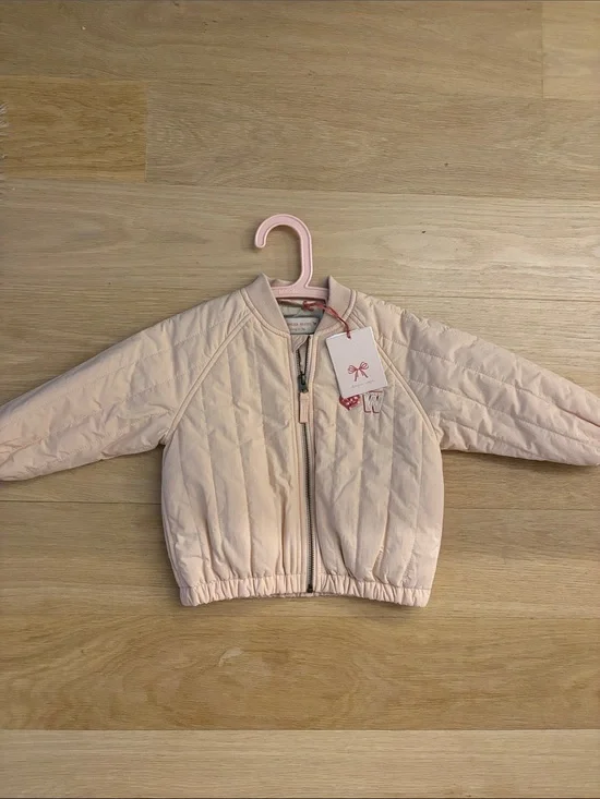 Girls' Lightweight Quilted Puffer Jacket - Pale Pink