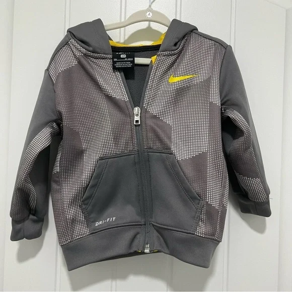 Nike Toddler Grey Full Zip Jacket Size 18 Months