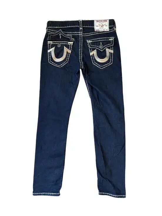 True Religion Rocco Relaxed Skinny Jeans Men’s Size 31 Horseshoe Stitched Flap