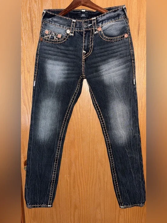 💥Men’s True Religion Rocco Quad Logo Super T Skinny Jeans💥