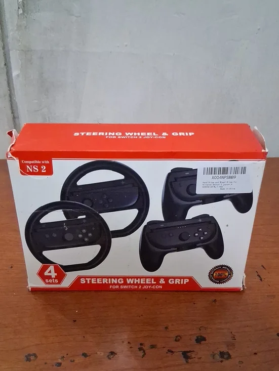 Steering Wheel & Grip Set for Switch Joy-Con - Black