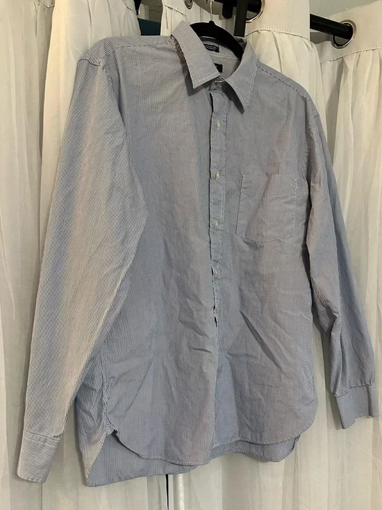 J. Crew Light Blue Pinstripe Button-Down Shirt