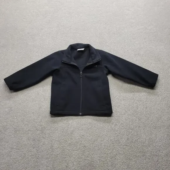 Columbia Toddler 4T Black Fleece Lined Softshell Jacket Full Zip Coat
