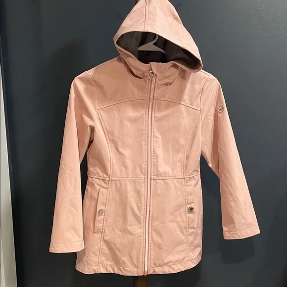 Michael Kors Pink Hooded Raincoat