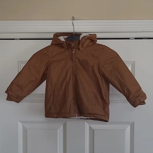 H&M Toddler Coated Faux Shearling-Lined Jacket - Size 2T