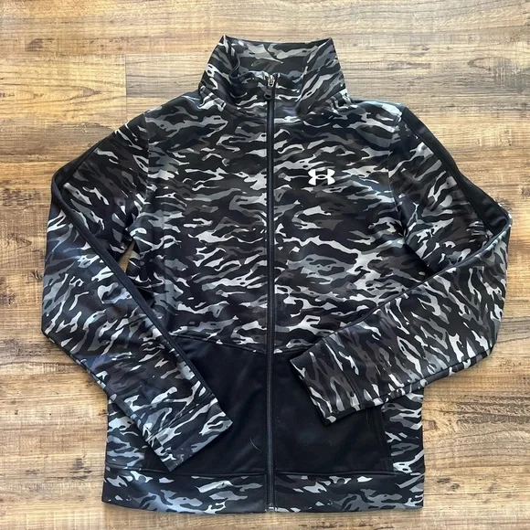 Under Armour Kids Camo Jacket - Black and Gray