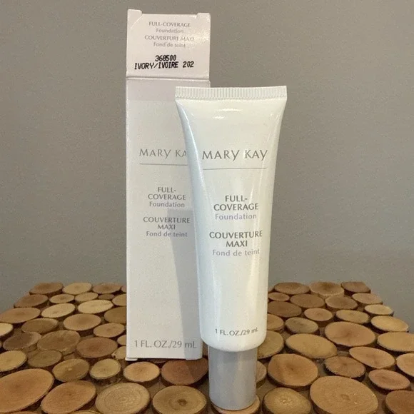Mary Kay Full Coverage Foundation IVORY 202 - Gray‎ Cap # 368500 Normal To Dry