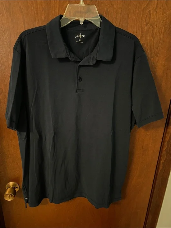 J. Crew Men's Blue performance piqué polo shirt