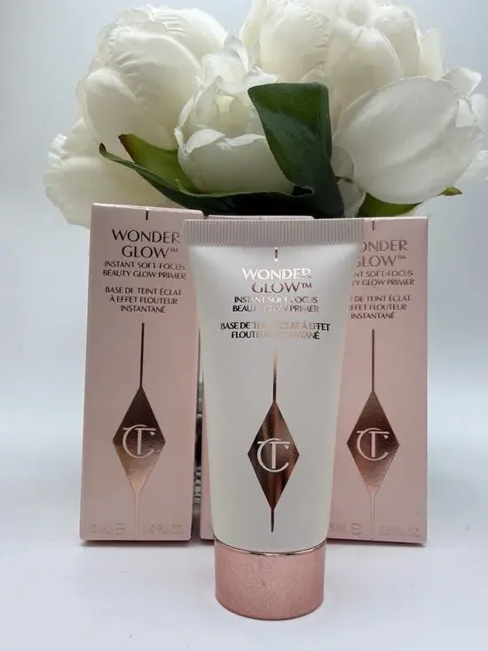 3 Charlotte Tilbury Wonder Glow Instant Soft-focus Beauty Primer 0.5 Oz Each