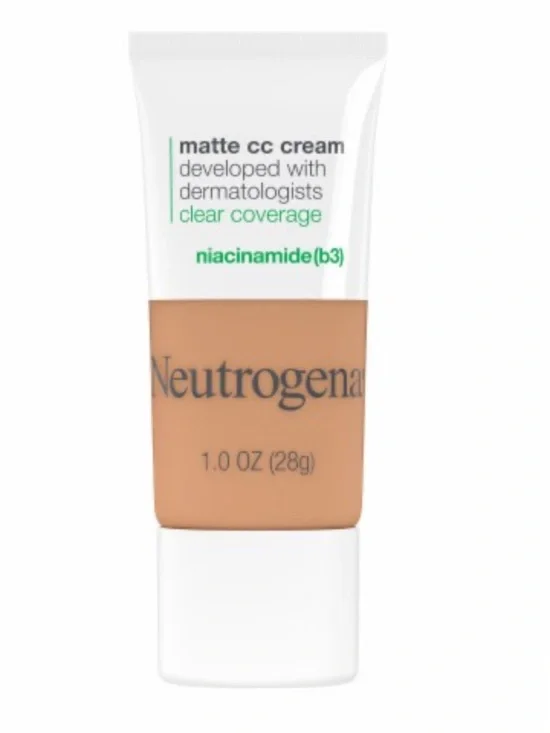 NEW! Neutrogena Clear Coverage Flawless Matte CC Cream Oil & Frag Free Wheat