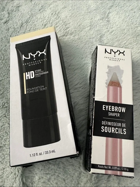 NWT NYX Professional Makeup HD Foundation + Eyebrow Shaper